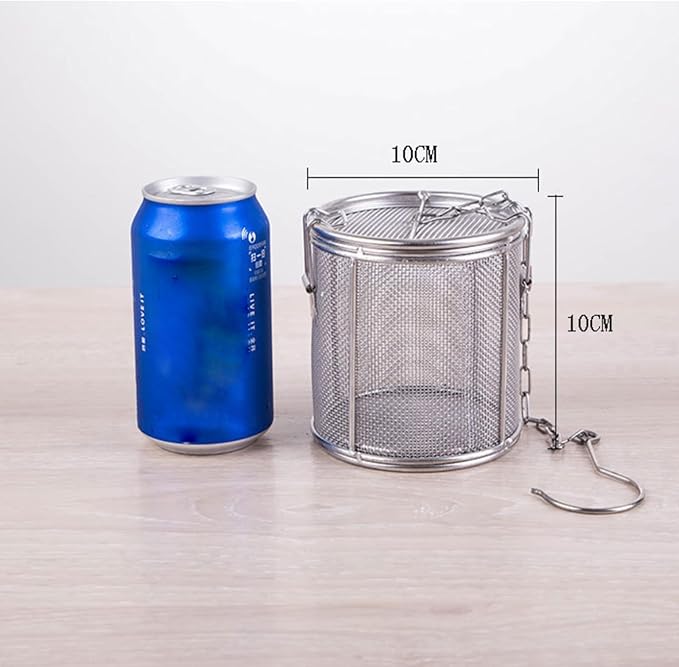 AUNMAS Stainless Steel Tea Strainers for Loose Tea, Mesh Design Tea Infuser with Chain, Tea Ball Strainer Soup Seasonings Seperation Basket Filter Ball for Cooking Home Restaurant