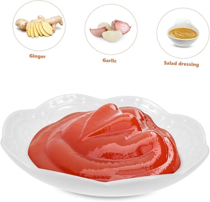 2pcs Decorative Floral Relief Ceramic Appetizer Plates White Sauce Dishes for Seasoning Suitable for Dips Desserts and Snacks