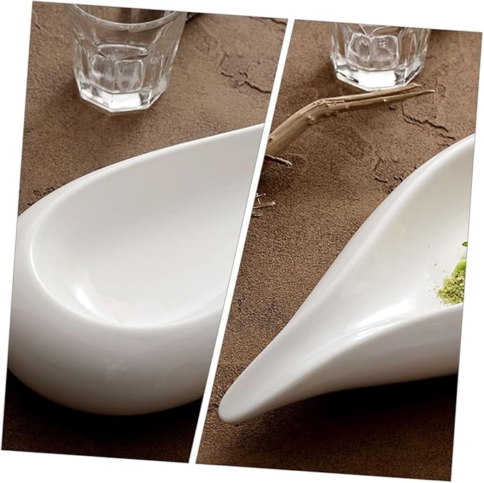 GLEAVI Irregular Ceramic Appetizer Plate 1-Piece Food Serving Dish Deep Bowl Plate for Fruits Nuts and Snacks for Parties and Restaurants
