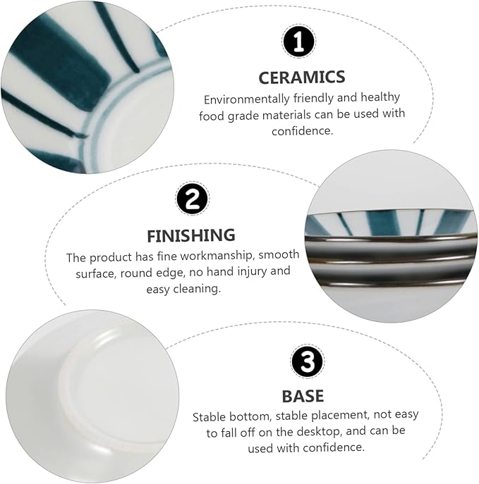 3pcs Ceramic Sauce Dishes Japanese Style Condiment Plates for Dipping Versatile Tableware for Appetizers Desserts and Seasonings