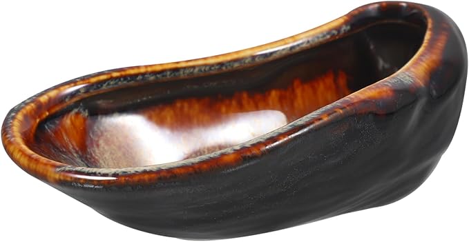 PRETYZOOM Multifunctional Ceramic Plate Dinner Plate Oyster Design Easy Cleaning for Bbq