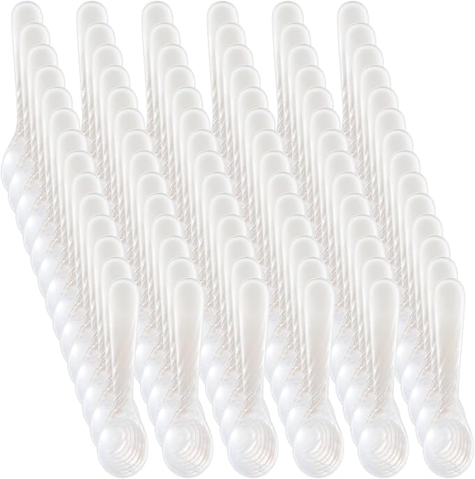 Patelai 60 Pieces Set of Caviar Spoons Mother of Pearl Spoons with Handcraft Round Handle for Caviar, Egg, Ice Cream, Coffee, Kitchen, Restaurant Serving for Valentine Favors (7cm/2.75 Inch)