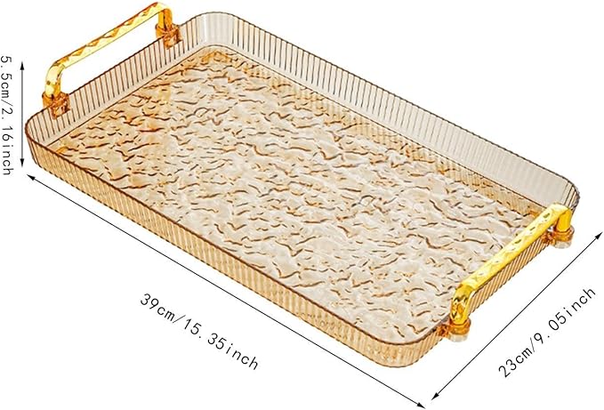 Fenteer Figurine Sculpture Sitting Statue Serving Tray Kitchen Rectangular Ceramic Handle Suitable for Gift Giving Home Decoration Office Party
