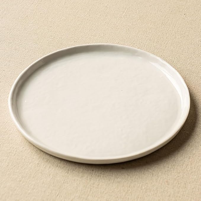 Dining Plates Simple Chinese Ceramic Plate Home Dish Plate Steak Pasta Plate Hotel Restaurant Side Dish Dessert Plate Dinner Plate(Medium)