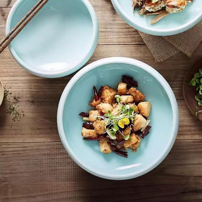 Kitchen Plates Ceramic High-foot Dinner Plate Home Salad Plate Fruit Plate High-foot Dessert Plate Restaurant Appetizer Plate Restaurant Plates(8.11inch)