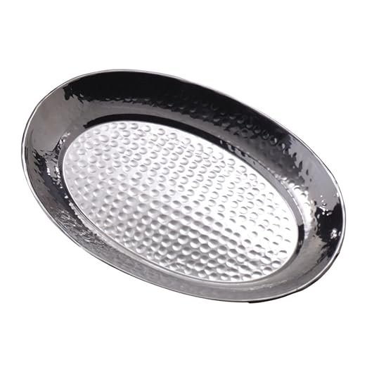 American Metalcraft 11" x 15" Oval Hammered Tray