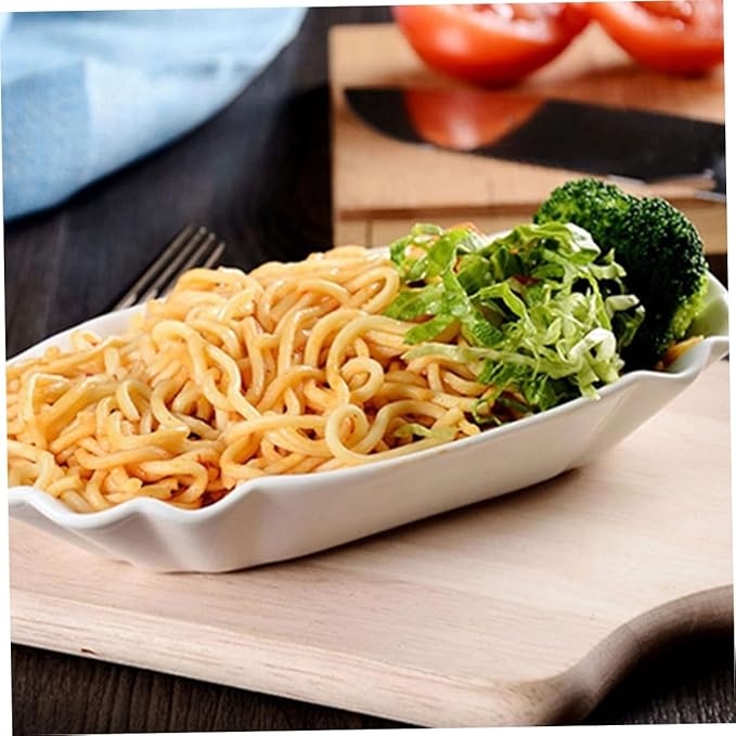 SECFOU 2pcs Creative Ceramic Appetizer Plates for Snacks Dips and Desserts for Parties Home Use and Gatherings Snack Bowls Unique Design
