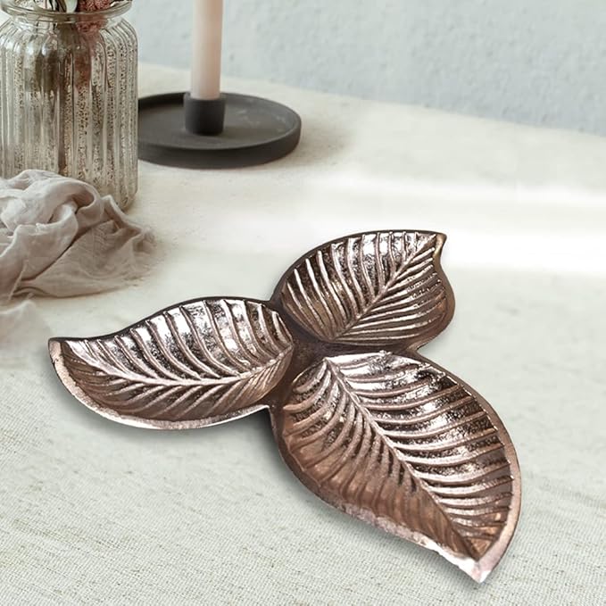 BBH Home's Handmade Bronze Novelty Shaped Aluminium Tray 8.26 x 8.26 x 0.98 AMBBVK038AB2020