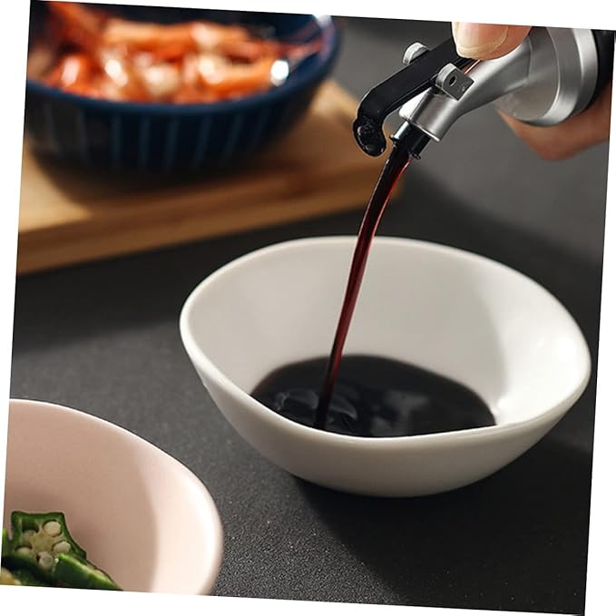 4pcs Ceramic Dipping Plates Mini Sauce Dishes for Appetizers Flavor Serving Tray Versatile Seasoning Dishware Set