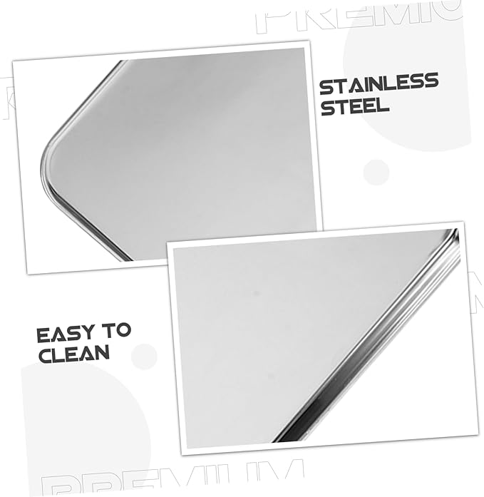 Stainless Serving Trays Rectangular Baking Trays Sizzling Platter for Catering