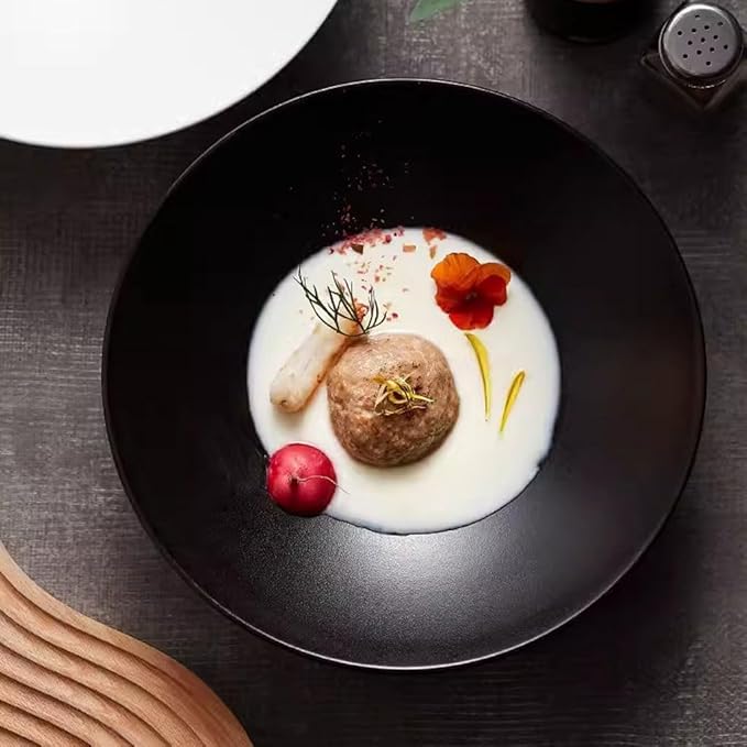 Kitchen Plates White Ceramic Western Food Plate Kitchen Dish Plate Home Salad Plate Cold Dish Plate Restaurant Appetizer Plate Restaurant Plates