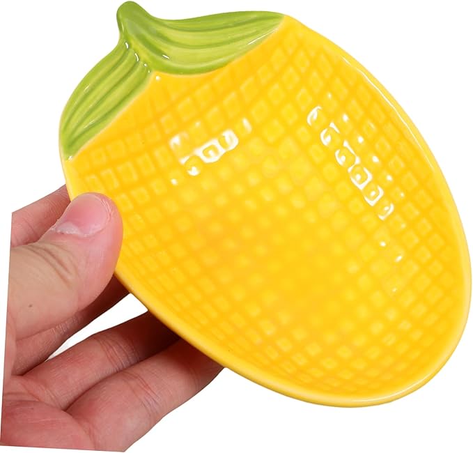 Ceramic Corn Dish for Dipping Sauce Appetizer Plate Unique Serving Tray