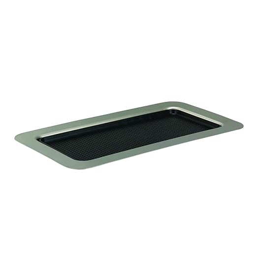Service Ideas TR137RI Tray with Removable Insert, 11" Rectangular, Stainless Steel, Brushed