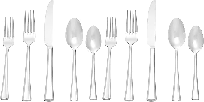 Oneida Noble Everyday Flatware, Service for 4, 18/0 Stainless Steel | (Pack of 2)
