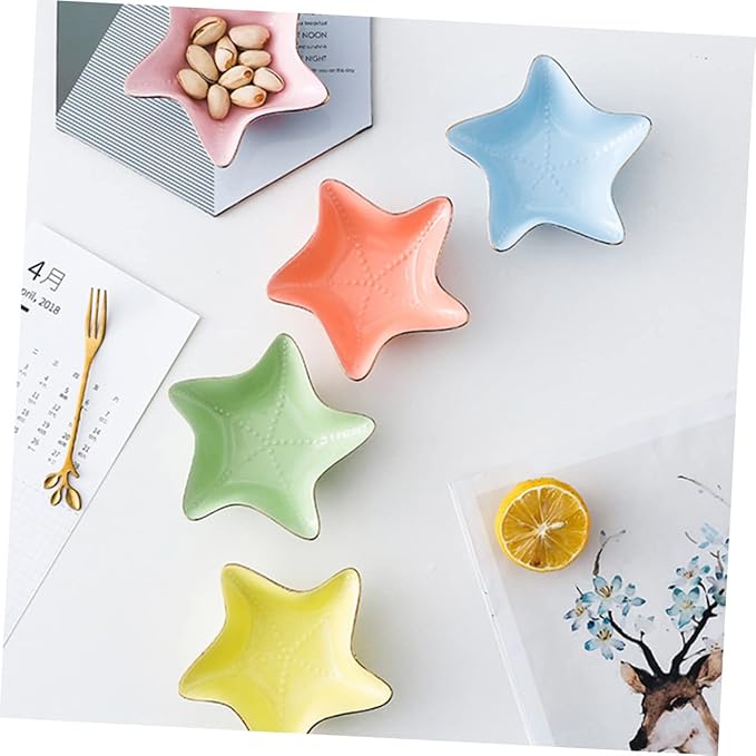 Ciieeo 3pcs Elegant Ceramic Sauce Dish Dipping Plates for Condiments Appetizers and Sauces Lightweight Non-slip Design for Home and Restaurant Use Random Color Selection