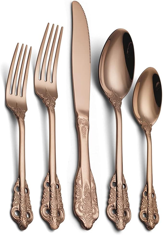 40-piece Silverware Set, Stainless Steel Cooking Flatware Serving Set, Flatware Cutlery Set For Home Kitchen Restaurant Hotel, Tableware Set Service for 8, Dishwasher Safe