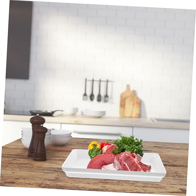 Thickened Imitation Ceramic Plate Bbq Dinner Snack Pasta Cake Serving Plate