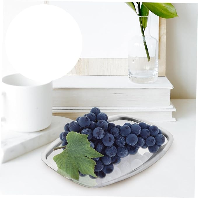Ciieeo 304 Stainless Steel Serving Tray Rectangular Snack and Fruit Storage Tray for Hotel and Home Use Practical Dish Towel Organizer Easy to Clean