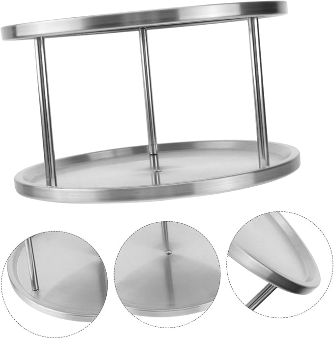Stainless Steel Seafood Plate Silver Texture Snack Dish Multifunctional Food Tray for Bbq Cake Serving in Restaurants and Parties