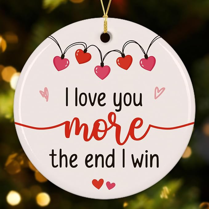 NewEleven Couple Gifts for Her, Him, Meaningful Gift for Girlfriend - Funny Gift for Boyfriend, Husband from Her, Wife - Christmas Ornament