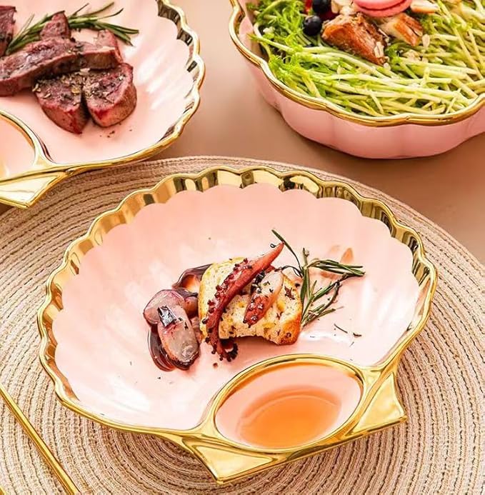 Multi Purpose Appetizer Ceramic Tray Vinegar Bowl Elegant Sushi Cookie Serving Dishes Dipping Sauce Plate for Dumplings French Fries Snacks Homes Restaurants Design Sense Souvenirs
