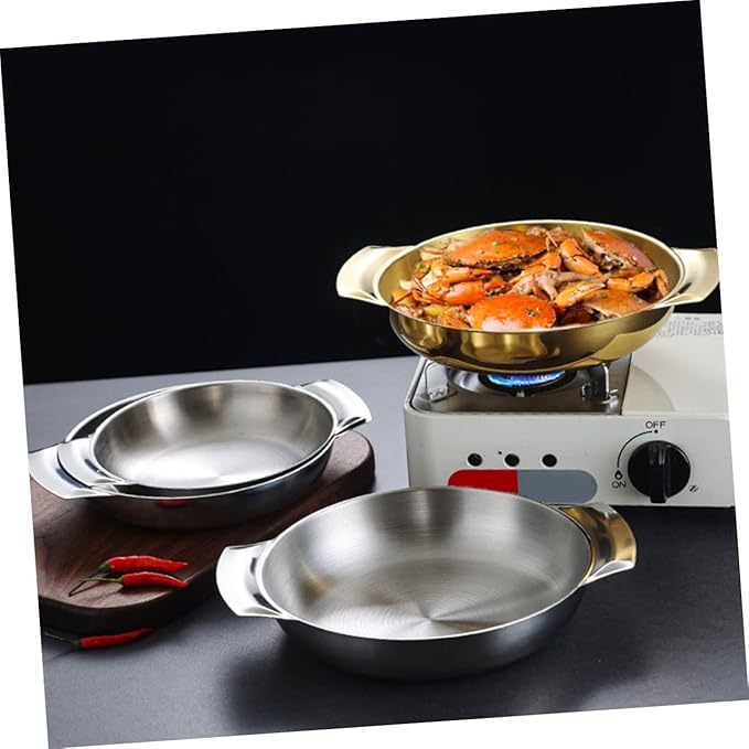 Alipis Stainless Steel Snack Serving Tray Food Plate for Fruits Desserts and Bbq Easy to Clean for Home Restaurant and Parties Silver Color