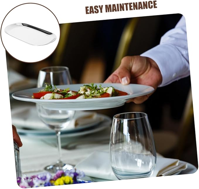 Cabilock 2pcs Stainless Steel Tip Tray for Easy Tip Collection Decorative Serving Tray for Bartenders and Waitstaff Storage Dish for Jewelry and Towel Display