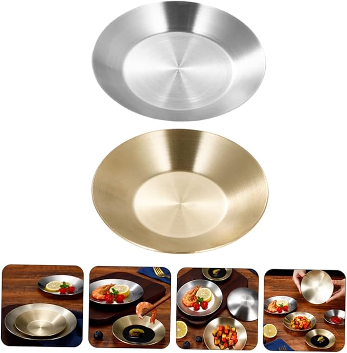 GLEAVI 2pcs Sauce Dish Appetizer Serving Plates for Dipping Sauces Seasonings and Dressings Easy to Clean for Entertaining and Housewarming