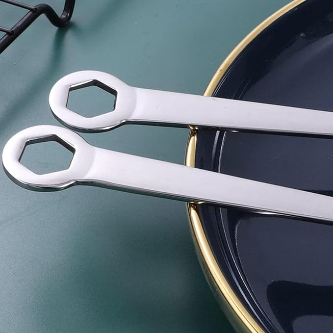 Cutlery Set Stainless Steel Wrench Handle Flatware Set for 4, Food-Grade Serving Cutlery Set Tableware Eating Utensils Knives Forks Spoons Set Gift