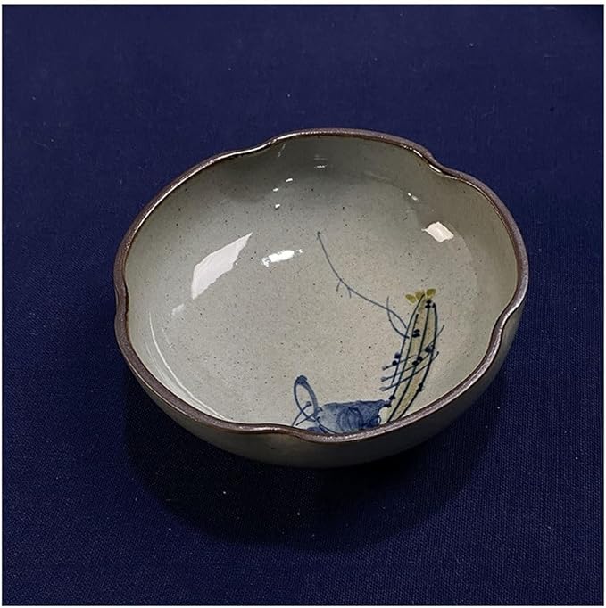 FAREWELL Dipping Bowls Hand Drawn Dipping Dishes Japanese Style Ceramic Seasoning Plate Vinegar Kitchen Dipping Bowl Appetizer Sushi Serving Plate Appetizer Bowls (Color : C)