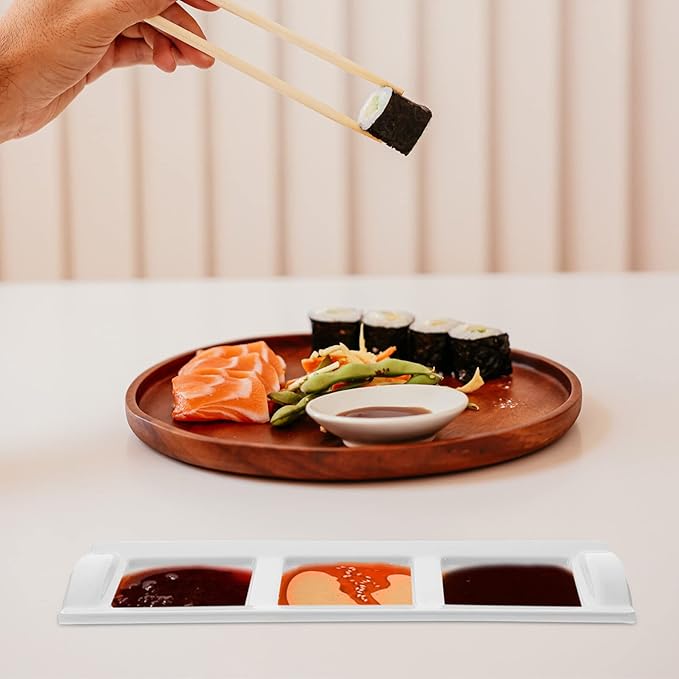 STOBAZA Three-consecutive Dishes for Serving Snack Containers Dipping Dishes Sauce Containers Kitchen Gadgets