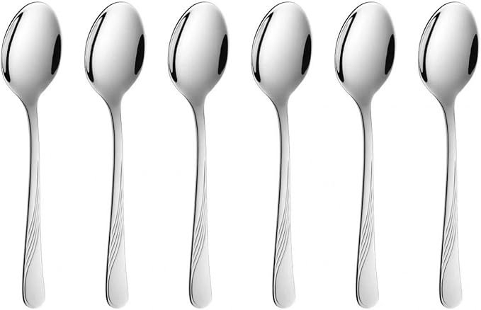 Gerlach G01-004AP-LZHB-06PU-S1S1-01 Flatware Serving Set with 6 Pieces of Tea Spoons Celestia Box and shine-G01-004AP-LZHB-06PU-S1S1-01, Stainless Steel