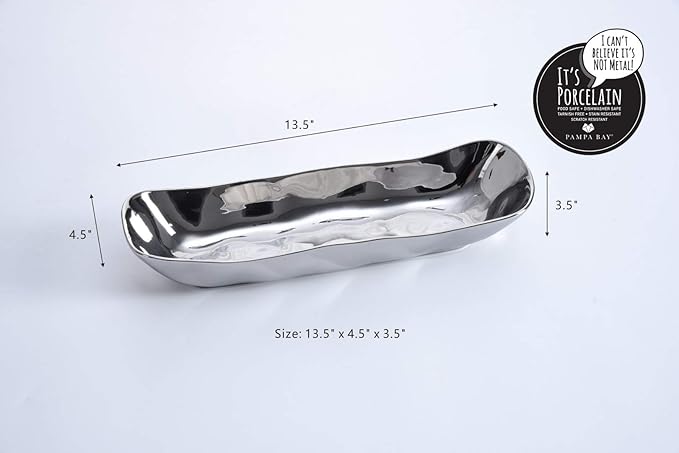 Pampa Bay Porcelain Thin & Simple Bread Tray