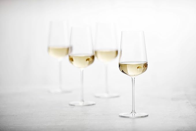 Zwiesel Glas Vervino German-Made Crystal Glass, 16.5 Ounce Red Wine (Set of 4), Clear