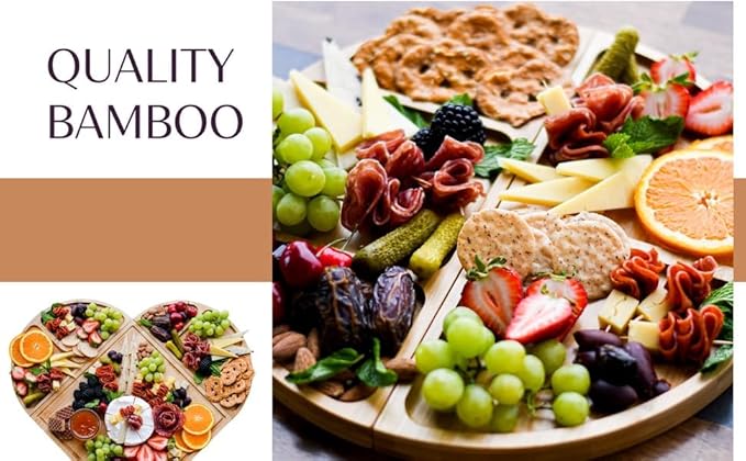 Modern Day Homestead 3 Piece Magnetic Charcuterie Board Set: Charcuterie Boards Gift Set, Bamboo Cheese Board | Labor Day Party | House Warming New Home | Wedding Gifts | Serving Ware | Football Party