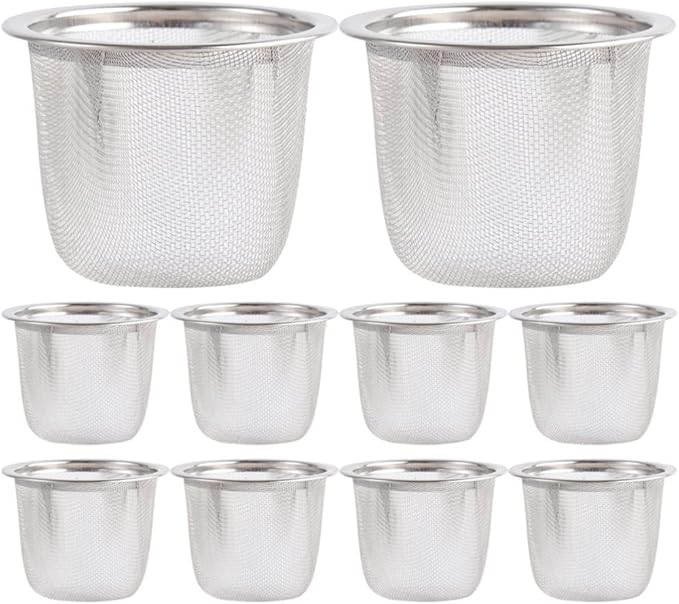 Hemoton Stainless Steel Tea Filter Fine Mesh Tea Infuser Strainer for Loose Leaf Brewing Compact 2.8 Inch Kitchen Tool