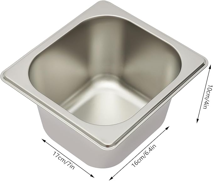 Ice Food Serving Display Tray, 3.59QT Stainless Steel Ice Serving Tray with Clear Roll Top Cover Condiment Dispenser Cooling Food Buffet Dishes