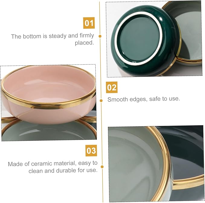 IMIKEYA 4pcs Assorted Color Ceramic Seasoning Bowls Creative Dipping Sauce Dishes for Appetizers for Home Restaurant and Food Store Use