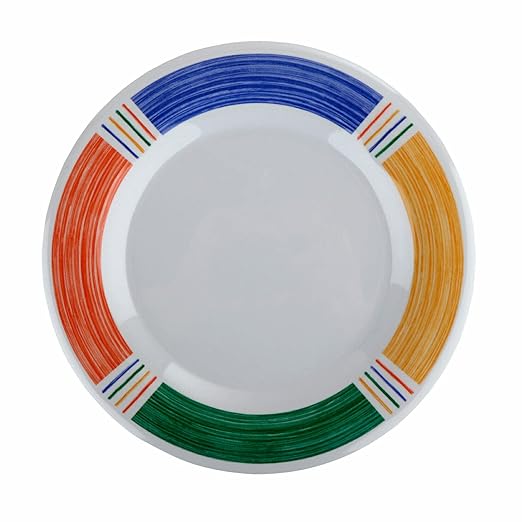 G.E.T. 6.5" Barcelona Heavy-Duty Wide Rim Melamine Appetizer Plate (Set of 4)