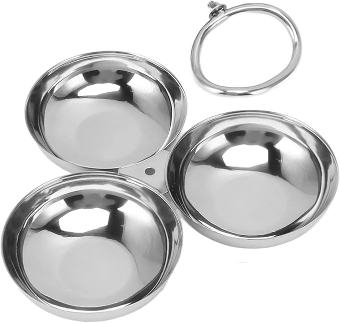 304 Stainless Steel Serving Plate, 3 IN 1 Fruit Bowl Snack Plate, Reusable Dessert Plates, Fruit Plate for Fridge, Simple Snack Tray, Portable Serving Tray for Home Kitchen Party(Mmol/L)