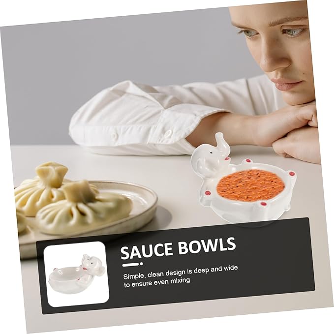 IMIKEYA Ceramic Plate Decorative Dipping Plate Ceramic Sauce Bowl Pickle Serving Dish