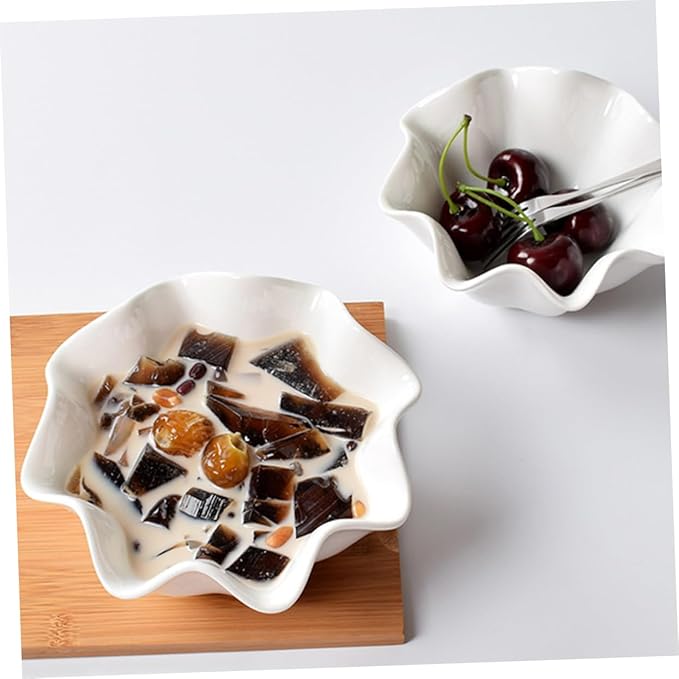 Kichvoe Fishtail Shaped Ceramic Sauce Dish 4.84X4.84X2.36In Mini Relish Plate for Condiments Snacks and Seasoning in Home and Restaurant