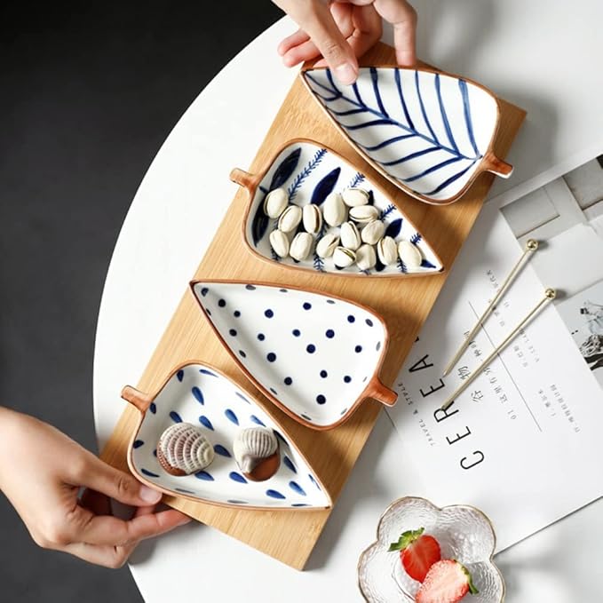 Dipping Sauce Bowls Appetizer Bowls Modern Creative Snack Plate With Tray Fruit Plate Snack Fruit Dried Fruit Dessert Dessert Cookie Plate Appetizer Plate Ceramic Dip Bowls Dipping Sauce Bowls