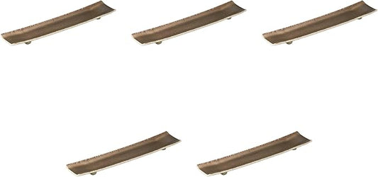 Set of 5, Takumi Kinsai No. 14 Thin Appetizer Plate, 17.5 x 3.5 x 1.2 inches (44.5 x 9 x 3 cm) | Banko Ware Plate, Handmade, Setomonohonpo