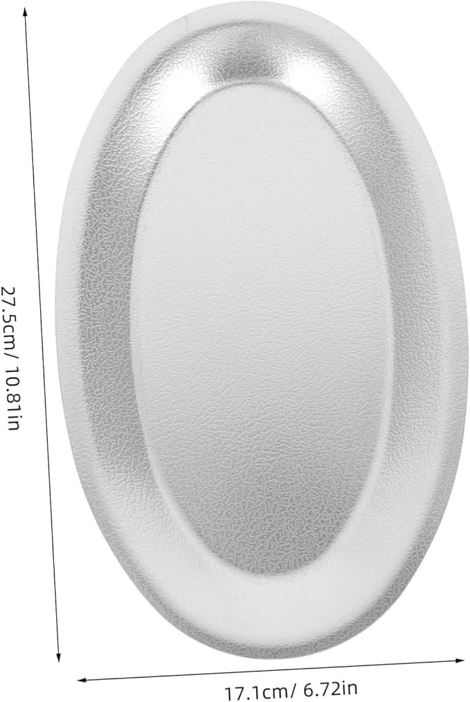 Luxshiny Stainless Steel Oval Serving Tray Snack Dish for Fish Desserts Appetizers Elegant Platter for Parties Events and Home Use Easy to Clean