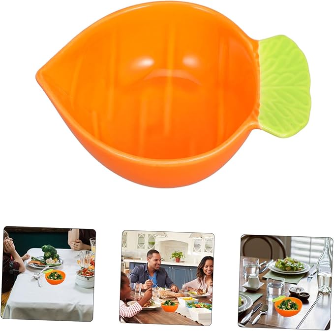 Carrot Shaped Ceramic Sauce Dish for Dipping Sauce Unique Appetizer Plate for Sushi and Condiments Versatile Dish for Parties and Home Use