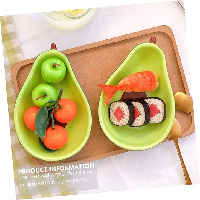 Avocado Shape Ceramic Plate Appetizer Plate Creative Ceramic Tableware