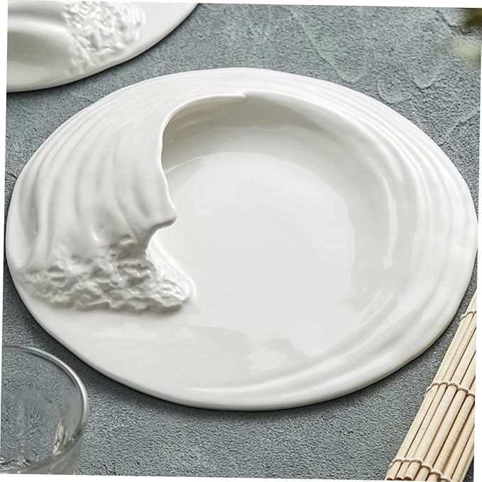 Ceramic Serving Plate for Appetizers and Cold Dishes Unique Pattern -inch Porcelain Dish for Parties and Home Use
