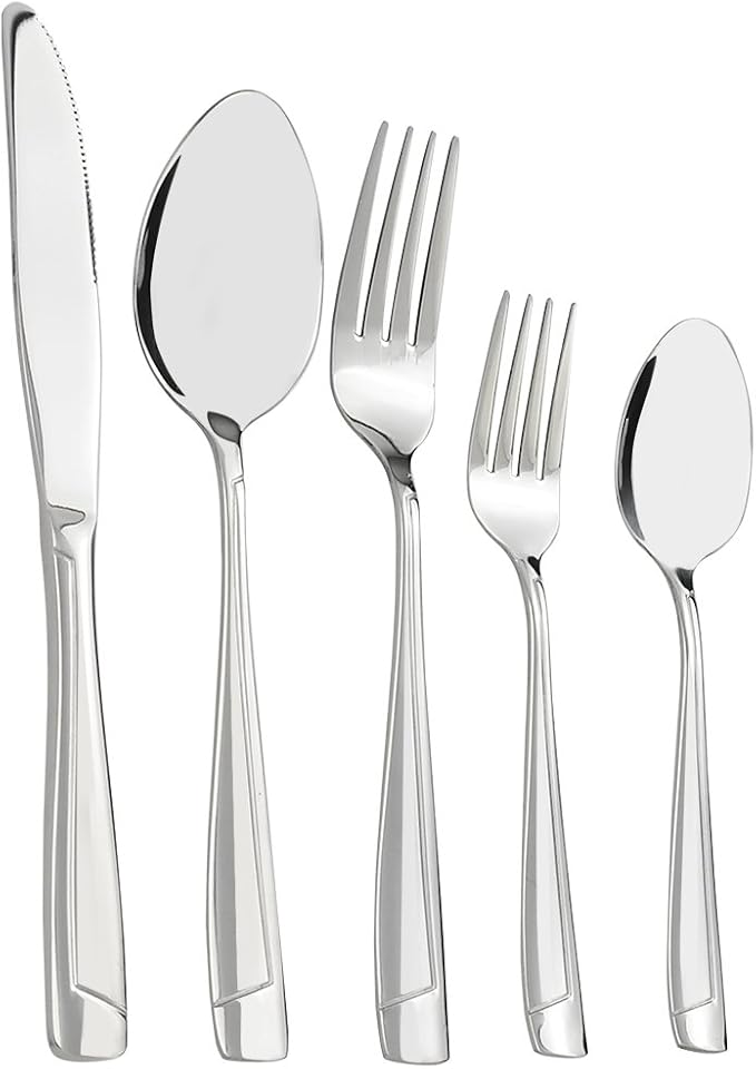 Cand 30 Pieces Stainless Steel Flatware Set, Table Silverware Service for 6
