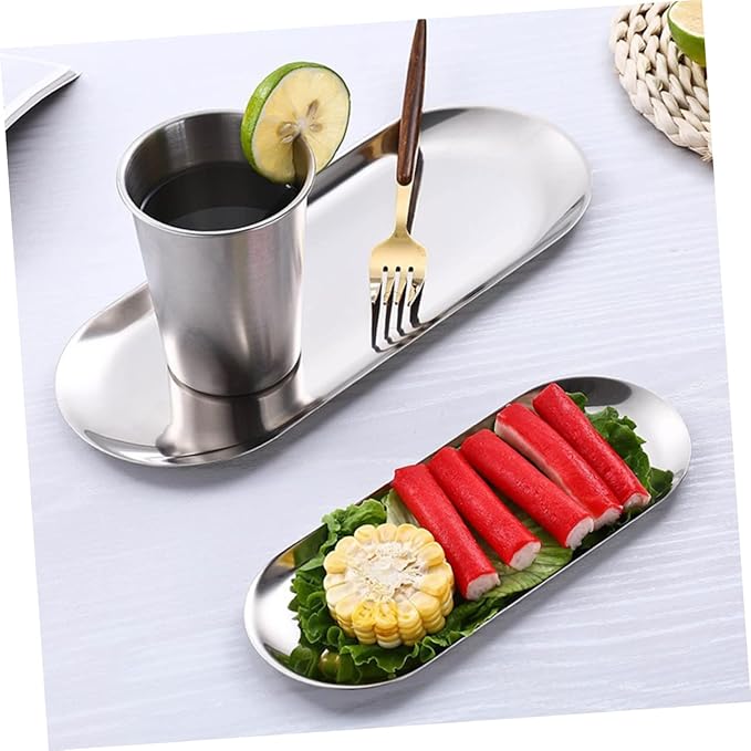 Garneck 2pcs Storage Tray Decorative Serving Plate for Desserts and Fruits for Parties Weddings and Hotel Displays